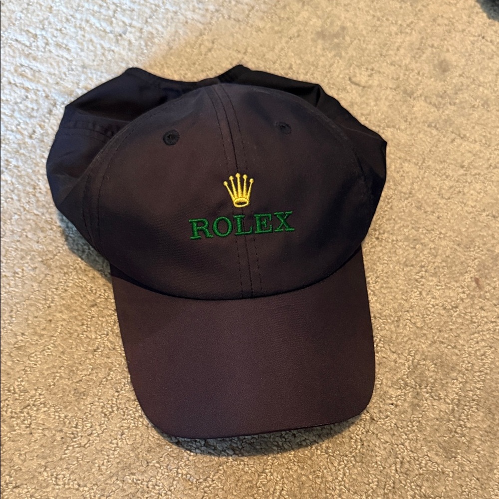 Rolex Navy Cap with Green and Yellow Logo